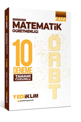 Yediiklim Yayınları 2022 ÖABT Ortaöğretim Matematik Öğretmenliği Tamamı Çözümlü 10 Deneme - 1