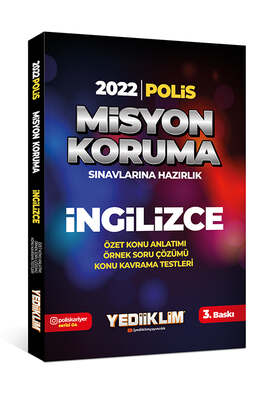 Yediiklim Yayınları 2022 Polis Misyon Koruma Sınavlarına Hazırlık İngilizce Konu Anlatımı - 1