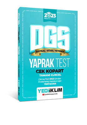 Yediiklim Yayınları 2023 DGS Çek Kopart Yaprak Test - 1