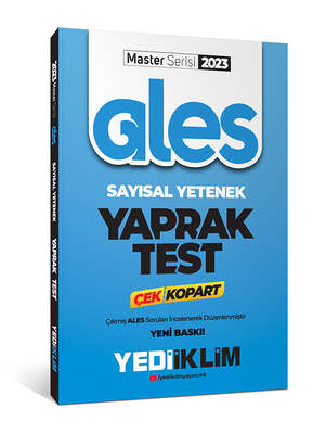 Yediiklim Yayınları 2023 Master Serisi ALES Sayısal Yetenek Çek Kopart Yaprak Test - 1
