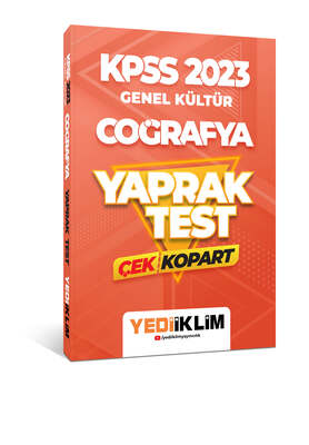 Yediiklim Yayınları 2023 KPSS Genel Kültür Coğrafya Çek Kopart Yaprak Test - 1