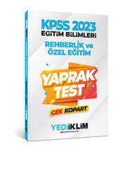 Yediiklim Yayınları - Yediiklim Yayınları 2023 KPSS Eğitim Bilimleri Rehberlik ve Özel Eğitim Çek Kopart Yaprak Test