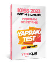 Yediiklim Yayınları - Yediiklim Yayınları 2023 KPSS Eğitim Bilimleri Program Geliştirme Çek Kopart Yaprak Test