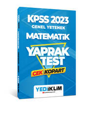 Yediiklim Yayınları - Yediiklim Yayınları 2023 KPSS Genel Yetenek Matematik Çek Kopart Yaprak Test