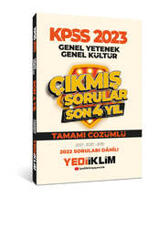 Yediiklim Yayınları - Yediiklim Yayınları 2023 KPSS GY GK Son 4 Yıl Tamamı Çözümlü Çıkmış Sorular