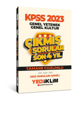 Yediiklim Yayınları 2023 KPSS GY GK Son 4 Yıl Tamamı Çözümlü Çıkmış Sorular - 1