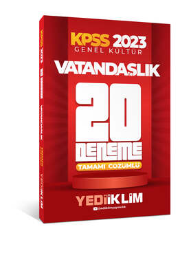 Yediiklim Yayınları 2023 KPSS Genel Kültür Vatandaşlık Tamamı Çözümlü 20 Deneme - 1