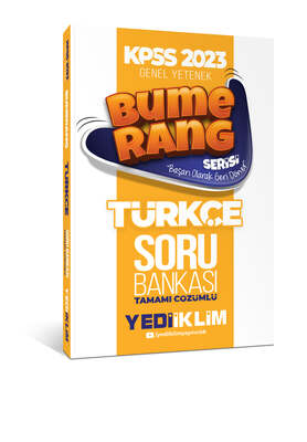 Yediiklim Yayınları 2023 KPSS Genel Yetenek Bumerang Türkçe Tamamı Çözümlü Soru Bankası - 1