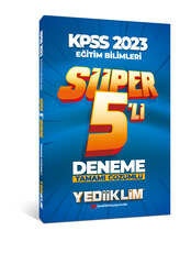 Yediiklim Yayınları - Yediiklim Yayınları 2023 KPSS Eğitim Bilimleri Tamamı Çözümlü Süper 5'li Deneme