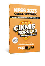 Yediiklim Yayınları - Yediiklim Yayınları 2023 KPSS Genel Yetenek Konularına Göre Tamamı Çözümlü Çıkmış Sorular