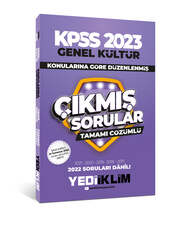 Yediiklim Yayınları - Yediiklim Yayınları 2023 KPSS Genel Kültür Konularına Göre Tamamı Çözümlü Çıkmış Sorular