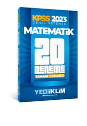 Yediiklim Yayınları - Yediiklim Yayınları 2023 KPSS Genel Yetenek Matematik Tamamı Çözümlü 20 Deneme