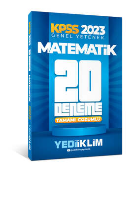 Yediiklim Yayınları 2023 KPSS Genel Yetenek Matematik Tamamı Çözümlü 20 Deneme - 1