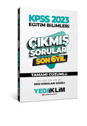 Yediiklim Yayınları - Yediiklim Yayınları 2023 KPSS Eğitim Bilimleri Son 6 Yıl Tamamı Çözümlü Çıkmış Sorular