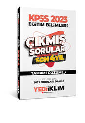 Yediiklim Yayınları - Yediiklim Yayınları 2023 KPSS Eğitim Bilimleri Son 4 Yıl Tamamı Çözümlü Çıkmış Sorular