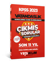 Yediiklim Yayınları - Yediiklim Yayınları 2023 KPSS Genel Kültür Vatandaşlık Konularına Göre Tamamı Çözümlü Son 11 Yıl Çıkmış Sorular