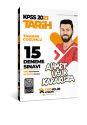 Yediiklim Yayınları - Yediiklim Yayınları 2023 KPSS Atölye Serisi Tarih Tamamı Çözümlü 15 Deneme Sınavı