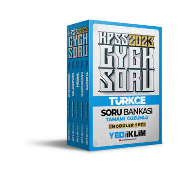 Yediiklim Yayınları 2023 KPSS Genel Yetenek Genel Kültür Tamamı Çözümlü Modüler Soru Bankası Seti - 1