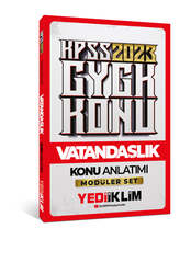 Yediiklim Yayınları - Yediiklim Yayınları 2023 KPSS Genel Kültür Vatandaşlık Konu Anlatımı (Modüler Set İçerisindeki)