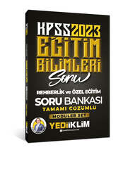 Yediiklim Yayınları - Yediiklim Yayınları 2023 KPSS Eğitim Bilimleri Rehberlik ve Özel Eğitim Tamamı Çözümlü Soru Bankası (Modüler Set İçerisindeki)