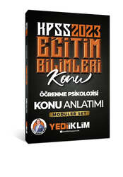 Yediiklim Yayınları - Yediiklim Yayınları 2023 KPSS Eğitim Bilimleri Öğrenme Psikolojisi Konu Anlatımı (Modüler Set İçerisindeki)