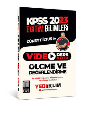 Yediiklim Yayınları 2023 KPSS Eğitim Bilimleri Ölçme ve Değerlendirme Video Ders Notu - 1