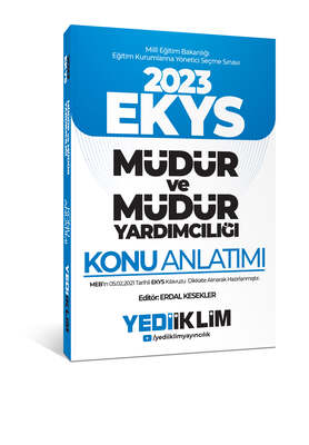 Yediiklim Yayınları 2023 MEB EKYS Müdür ve Müdür Yardımcılığı Konu Anlatımı - 1
