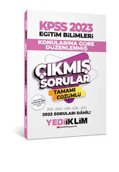 Yediiklim Yayınları - Yediiklim Yayınları 2023 KPSS Eğitim Bilimleri Konularına Göre Tamamı Çözümlü Çıkmış Sorular