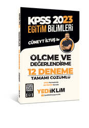 Yediiklim Yayınları - Yediiklim Yayınları 2023 KPSS Eğitim Bilimleri Ölçme ve Değerlendirme Tamamı Çözümlü 12 Deneme