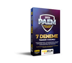 Yediiklim Yayınları - Yediiklim Yayınları 2023 PAEM Sınavlarına Hazırlık Tamamı Çözümlü 7 Deneme