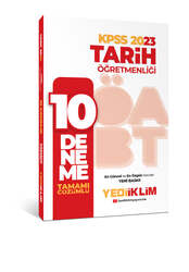 Yediiklim Yayınları - Yediiklim Yayınları 2023 ÖABT Tarih Öğretmenliği Tamamı Çözümlü 10 Deneme
