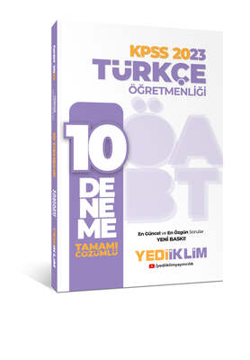 Yediiklim Yayınları 2023 ÖABT Türkçe Öğretmenliği Tamamı Çözümlü 10 Deneme - 1