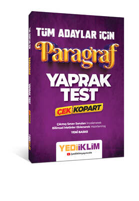 Yediiklim Yayınları 2023 Tüm Adaylar İçin Paragraf Çek Kopart Yaprak Test - 1