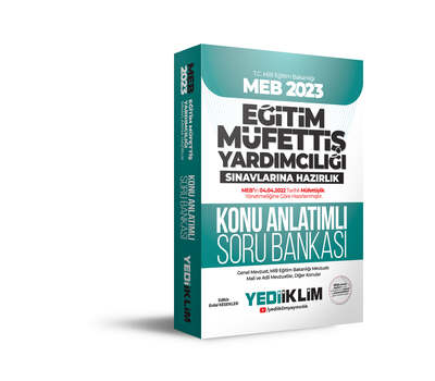 Yediiklim Yayınları 2023 MEB Eğitim Müfettiş Yardımcılığı Sınavlarına Hazırlık Konu Anlatımlı Soru Bankası - 1