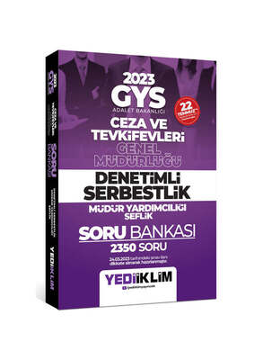 Yediiklim Yayınları 2023 GYS Adalet Bakanlığı Ceza ve Tevkifevleri Genel Müdürlüğü Denetimli Serbestlik Müdür Yardımcılığı Şeflik Soru Bankası - 1