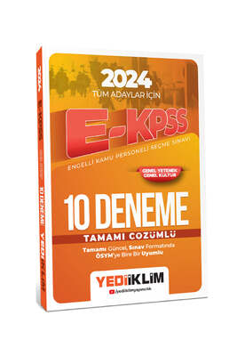 Yediiklim Yayınları 2024 Tüm Adaylar İçin E-KPSS Tamamı Çözümlü 10 Deneme - 1