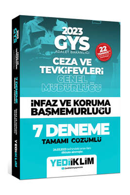 Yediiklim Yayınları 2023 GYS Adalet Bakanlığı Ceza ve Tevkifleri Genel Müdürlüğü İnfaz ve Koruma Başmemurluğu 7 Deneme Tamamı Çözümlü - 1