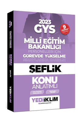 Yediiklim Yayınları 2023 GYS Milli Eğitim Bakanlığı Görevde Yükselme Sınavı Şeflik Konu Anlatımı - 1