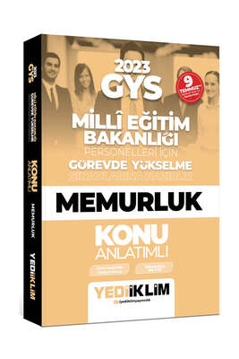 Yediiklim Yayınları 2023 GYS Milli Eğitim Bakanlığı Görevde Yükselme Sınavı Memurluk Konu Anlatımı - 1