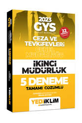 Yediiklim Yayınları - Yediiklim Yayınları 2023 GYS Ceza Ve Tevkifevleri Genel Müdürlüğü İkinci Müdürlük 5 Deneme Tamamı Çözümlü