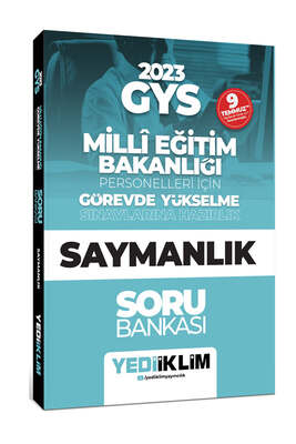 Yediiklim Yayınları 2023 GYS Millî Eğitim Bakanlığı Personelleri İçin Görevde Yükselme Saymanlık Soru Bankası - 1