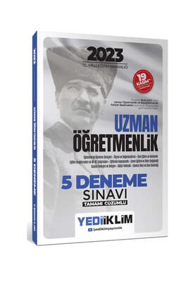 Yediiklim Yayınları 2023 T.C. Millî Eğitim Bakanlığı Uzman Öğretmenlik 5 Deneme Sınavı Tamamı Çözümlü - 1