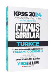 Yediiklim Yayınları KPSS 2024 Ortaöğretim-Önlisans Türkçe Konularına Göre Çıkmış Sorular - Yediiklim Yayınları