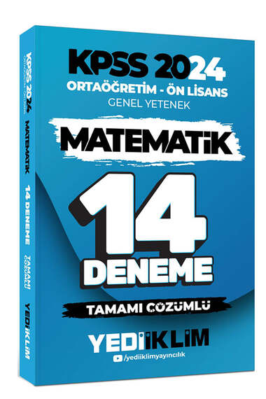 Yediiklim Yayınları 2024 KPSS Ortaöğretim Ön Lisans Genel Yetenek Matematik 14 Deneme Tamamı Çözümlü - 1