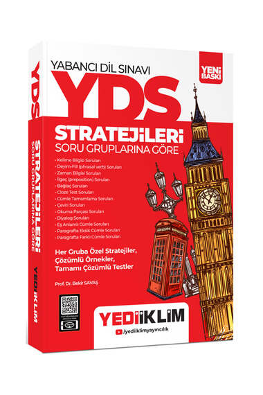Yediiklim Yayınları YDS-YÖKDİL Stratejileri Soru Gruplarına Göre Konu Anlatımlı Soru Bankası - 1