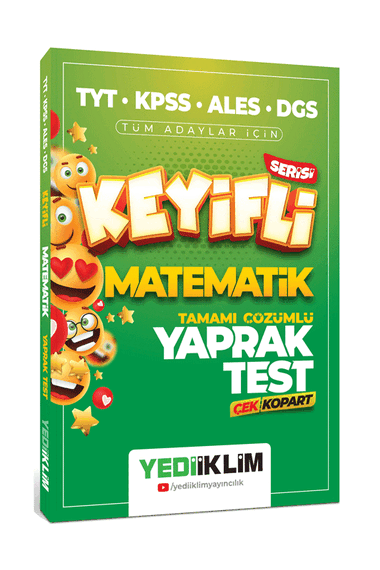 Yediiklim Yayınları TYT-KPSS-ALES-DGS Keyifli Matematik Tamamı Çözümlü Yaprak Test Çek Kopart - 1