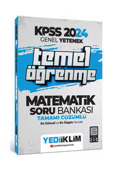 Yediiklim Yayınları 2024 KPSS Genel Yetenek Matematik Temel Öğrenme Tamamı Çözümlü Soru Bankası - Yediiklim Yayınları