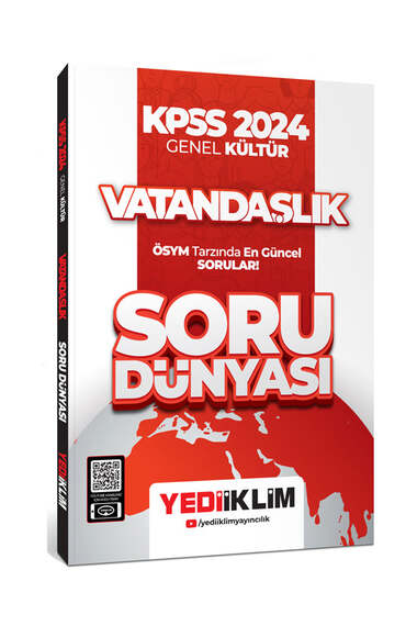 Yediiklim Yayınları KPSS 2024 Genel Kültür Vatandaşlık Soru Dünyası - 1