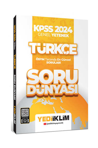 Yediiklim Yayınları KPSS 2024 Genel Yetenek Türkçe Soru Dünyası - 1