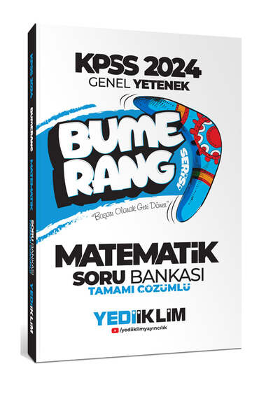 Yediiklim Yayınları 2024 KPSS Genel Yetenek Bumerang Matematik Tamamı Çözümlü Soru Bankası - 1